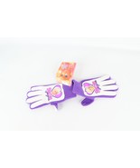 NOS Vintage 80s Barbie For Girls Spell Out Winter Finger Gloves Purple A... - $38.56