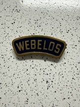 Webelos Boy Scouts BSA America Enamel Gold Toned Ribbon Cubs Tri-Color Badge Pin - £6.99 GBP