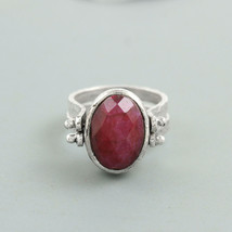 AAR Jewels Handmade Reversible Antique Ring 925 Sterling Silver Ruby Gemstone - £55.31 GBP