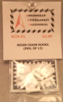 Scale Detail Accessories / Resin Chain Hooks - Package of 12 - $4.00