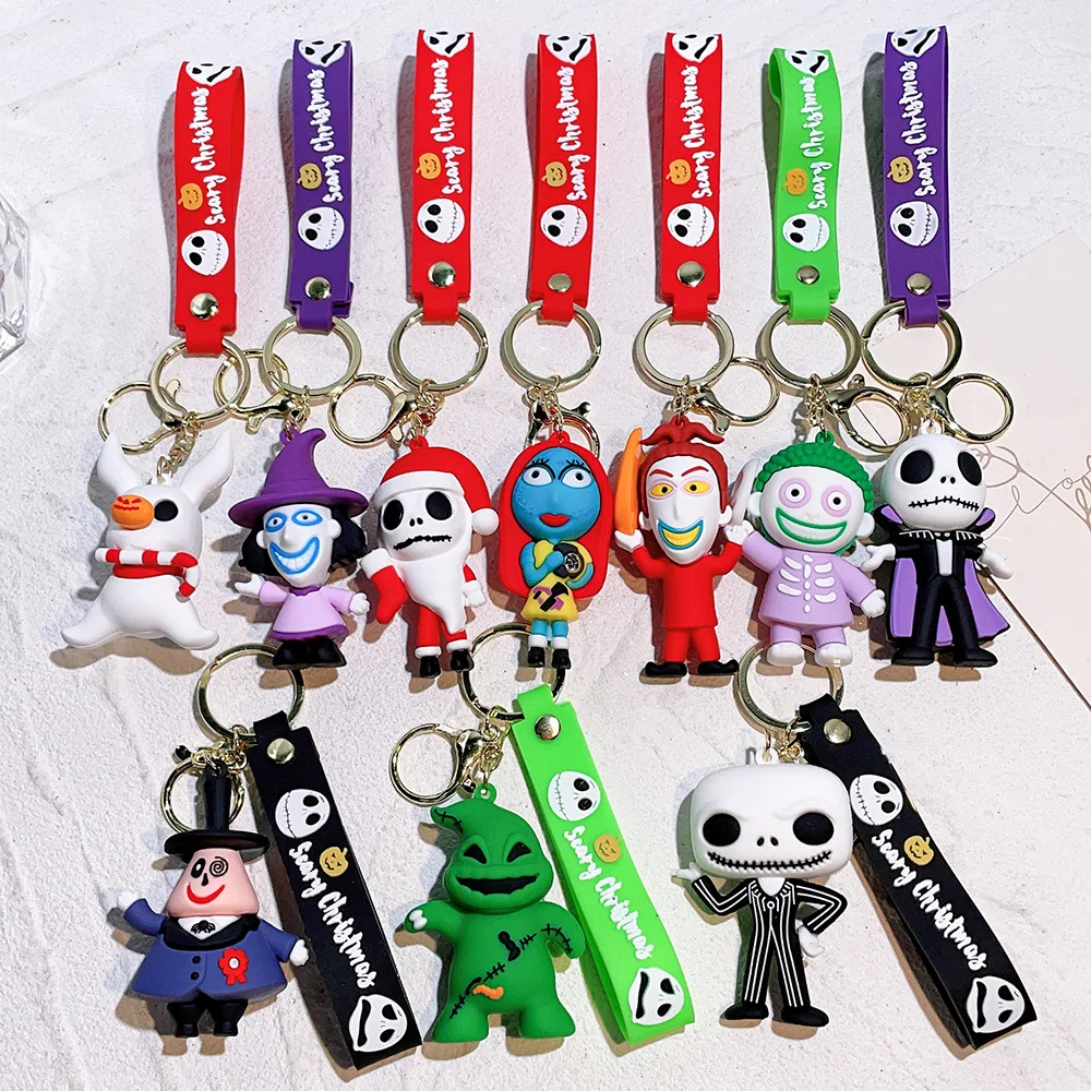 The Nightmare Before Christmas Toys Keychain Disney Action Anime Figures - £7.30 GBP