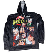 My Hero Academia DrawString Long sleeve Character Hoodie Black  XXL - $468.15 MXN
