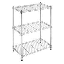 Whitmor Supreme Small 3 Tier Shelving Adjustable Chrome - £60.74 GBP