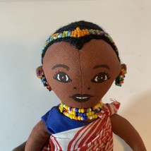 Black African Doll 12 inch Long #2-0137 Handmade - £11.85 GBP