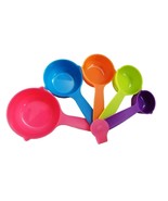 5 Pieces Set Plastic Multi-Color Measuring Cups and spoons Cooking Kitch... - €13,22 EUR