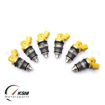 6 X 650cc Fit Denso Fuel Injectors Fit Toyota Supra JZA80 2JZGTE 2JZ Side Feed - £182.43 GBP