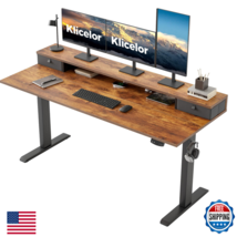 Klicelor 63 X24 Inch Electric Standing Desk Drawers Adjustable Height Sm... - $302.67