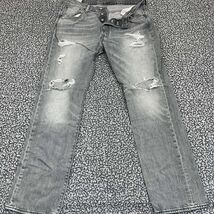 Levi&#39;s Jeans Men 34x32 Gray Straight Leg Denim Pants Distressed Pocket O... - $418.20 MXN