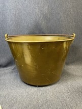 H W HAYDEN&#39;S ANSONIA CT BRASS CO PAT 1851 BRASS BUCKET W/BENT IRON Bale - $236.61