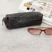 Full Genuine Leather Storage Bag Pencil Case Glasses Bag Crazy Horse Cow... - £5.49 GBP