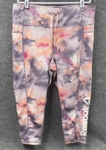 Reebok Capri Leggings Activewear Womens 3XL Workout Pants Splatter Print Stretch - £16.03 GBP