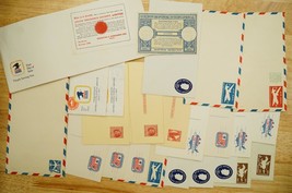 US Postal History Lot Airmail Stamped Envelopes Stationery - £22.49 GBP