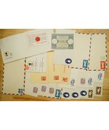 US Postal History Lot Airmail Stamped Envelopes Stationery - £22.51 GBP