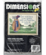 Dimensions No Count Cross Stitch Kit God Loves Golfers Golf Bag and Clubs - £11.59 GBP