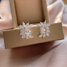 Charm Lady Moissanite Diamond Stud Earring 100% Real 925 sterling silver Jewelry - £70.55 GBP