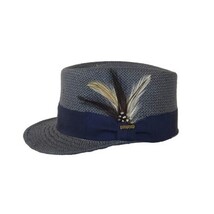 Men's LEGIONNAIRE Codet Cap Straw Hat Telescope Crown LGS703 Navy image 5