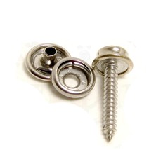Cap &amp; Socket  Snap, Stainless Steel w/ 1&quot; Inch Screw Stud 5 Pc. Set - $180.28 MXN