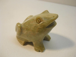 Soapstone Carved Frog Figurine Sculpture #Stone8 - $16.99