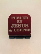 Fueled By Jesus &amp; Coffee Laser Etched Aluminum Hat Clip Brim-it - £9.56 GBP