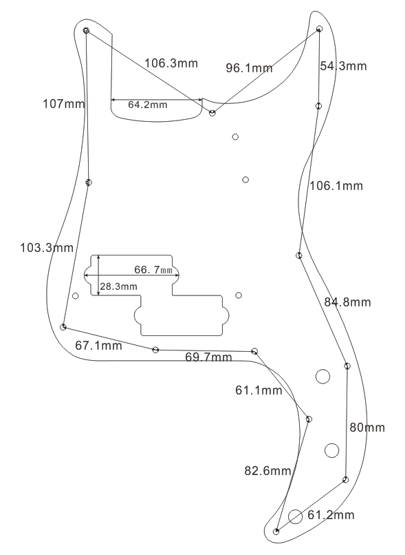 Fits Fender '62 Precision P Bass Guitar Pickguard Scratch Plate,Red Tortoise