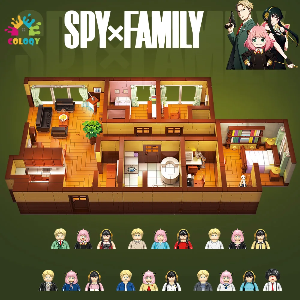 Popular Anime Spy x Family Living Room Building Blocks Mini Action Figures - £13.35 GBP+