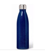 Water bottle coffee tea mug for hot or cold drinks stainless steel lid blue - £8.65 GBP