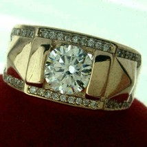 14k Placcato Oro Giallo Diamante Finto Trio Sposa Anello di Fidanzamento - £91.87 GBP