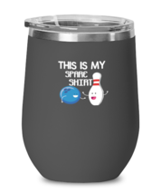 Wine Glass Tumbler Stainless Steel Funny Bowlers  - £26.25 GBP
