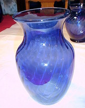 Indiana Glass Flower Vase#1282;Cobalt blue;8&quot;;4&quot;OPENING;6&quot;DIAMETER;ROSES,DAISIES - £19.63 GBP