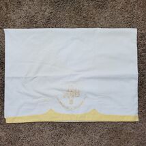 Vintage Pillow Case Cover Yellow Basket Embroidery 26x20 Inch - $101.67 MXN