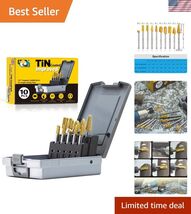 Carbide Burrs TiN Set with 1/4''Shank Double Cut Solid Power Tools Tungs... - $112.69