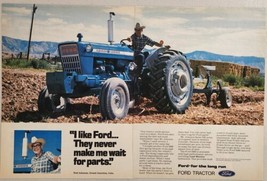1974 Print Ad Ford Model 5000 Tractors Farmer Plows Field  - $20.44