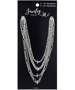 Jewelry Made By Me Assorted Silver Chain Necklaces 4 Pieces | 18-inch, 2... - $23.57 CAD