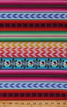 Cotton Southwestern Stripes Turtles Tucson 558 Striped Fabric Print BTY D763.66 - £9.39 GBP
