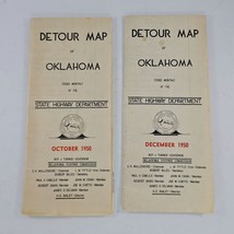 Vintage December October 1950 Oklahoma Detour Road Map State Highway Department - £31.59 GBP