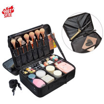 Women Travel Makeup Case XS Capacity Cosmetic Bag Professional - £23.57 GBP