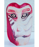 Mats Jonasson KIWOK Miniature Mask Art Glass Sculpture Signed 8/65 Paper... - $117.81