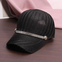 Women Hat Diamond Knitted Baseball Cap Hipster Sports Sun Hat Casual Shade Cap - £13.03 GBP