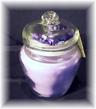 Hanna&#39;s Soy 12oz Decorative Jar Candle~Lavender Fields - £10.34 GBP