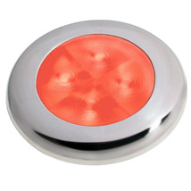 Hella Marine Slim Line LED &#39;Enhanced Brightness&#39; Round Courtesy Lamp - Red LED - - £20.67 GBP