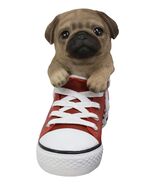 Paw-Star Pups Lifelike Pugsie Fawn Pug Puppy Dog in Sneaker Chucks Shoe ... - $34.99