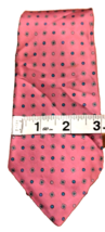 Geoffrey Beene Designer  100% Silk Pink Blue Dot Men&#39;s Neck Tie Made In USA - £13.65 GBP