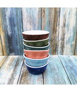 6Pc Colorful Pottery Bowl Set, Small Serving Sauces Bowls Artisan Cerami... - £60.45 GBP