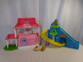 LIttle People Happy Sounds Sweet Home Doll House +  Wheelies Roller coaster  - £15.05 GBP