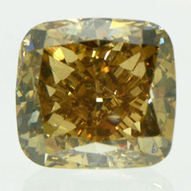 Loose Cushion Shape Diamond Fancy Brown Color 1.45 Carat VS1 Certified Enhanced - £1,426.58 GBP