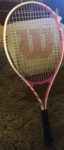 Wilson Triumph Matrix Stop Shock Sleeves Pink Tennis Racket - L3 4 3/8 Grip - $12.86