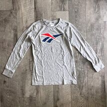 Reebok Classic Kids Heather Long Sleeve Vector Logo Graphic Tee Shirt M ... - $11.87