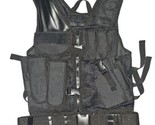PVC-V568BT Tactical Vest Black With Many Pouches - $23.75