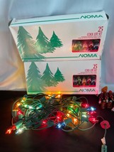 Pair of Noma Christmas Cool Lite Set with Box and Extra Bulbs 25 Light Set - $20.00