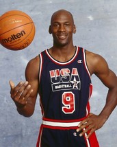 MICHAEL JORDAN DREAM TEAM 8X10 PHOTO BASKETBALL PICTURE USA US POSED WIT... - £3.94 GBP